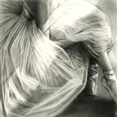 charcoal and pencil drawing